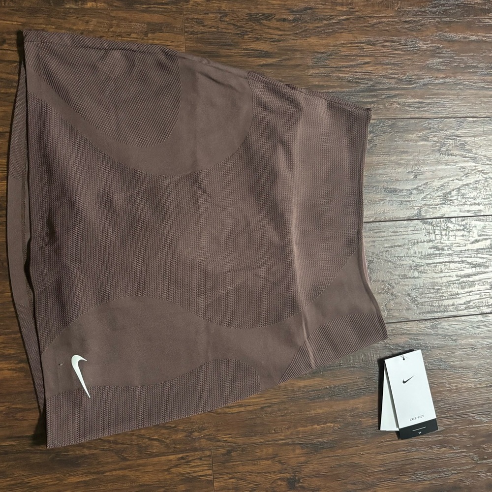 Nike Chocolate Brown Skirt with White Swoosh
